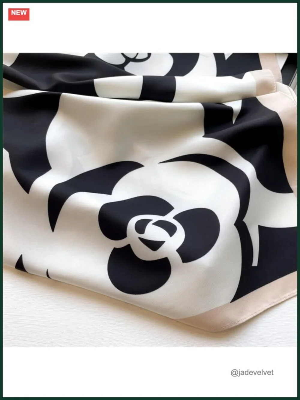 Women's Square Silk Like Large Scarf 35 Inch Satin Hair Wrap Bandana